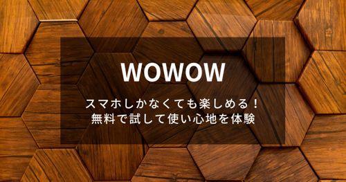 【WOWOWオンデマンド】WOWOWをスマホのみで見るには？ アプリを使って無料視聴！